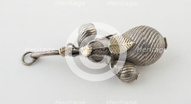 Pear-Shaped Vinaigrette, Europe, c. 1840. Creator: Unknown.