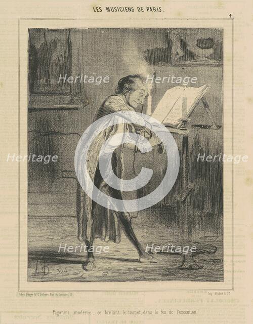 Paganini moderne ..., 19th century. Creator: Honore Daumier.