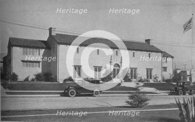 Front elevation, Los Angeles Tennis Club, Los Angeles, California, 1925. Artist: Unknown.