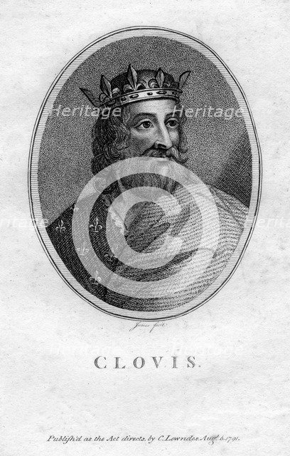 Clovis, King of the Franks, (1791).Artist: Jones