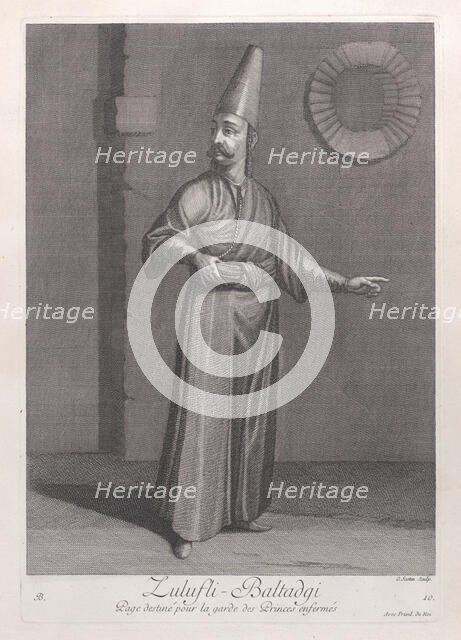 Zulufli-Baltadgi, Page destiné pour la garde des Princes enfermés, 1714-15., Creator: Unknown.