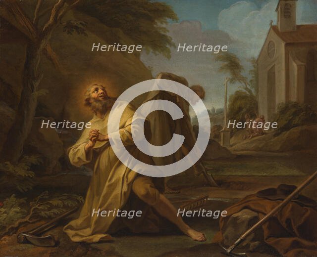 Saint Hymer in Solitude, c. 1735. Creator: Unknown.