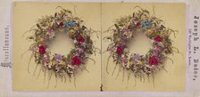 A Wreath of Natural Flowers, about 1870. Creator: Joseph L. Bates.