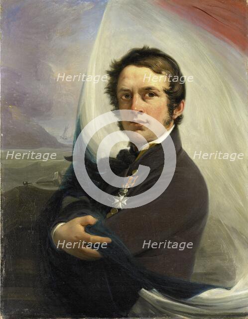 Portrait of Jacob Hobein, Rescued the Dutch Flag under Enemy Fire, 18 March 1831, 1832. Creator: Jan Willem Pieneman.