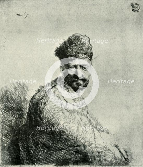 'Bearded man in a furred oriental cap and robe: the artist's father', 1631, (1906). Creator: Unknown.