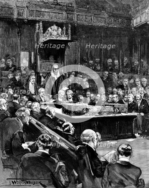 The Speaker's Farewell to the House of Commons, April 8, 1895. Creator: P Naumann.