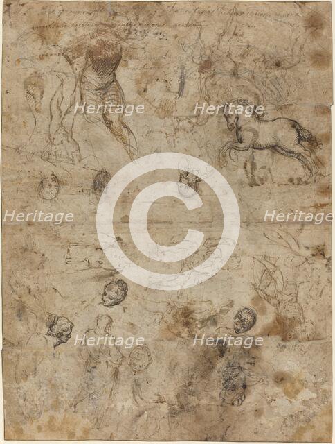 Sheet of Studies, late 16th century. Creator: Unknown.