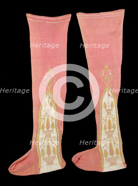 Stockings, British, first quarter 19th century. Creator: Unknown.