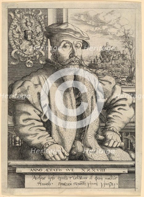 Portrait of Dr Georg von Roggenbach at the age of 38, 1554. Creator: Lautensack; Hans Sebald (1524-1563).