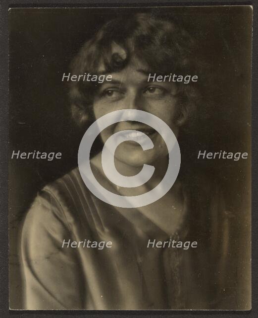 Portrait of a Woman in Satin Shirt, 1907-1943. Creator: Louis Fleckenstein.