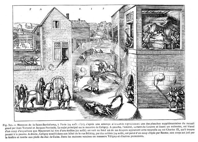 St Bartholomew's Day Massacre, Paris, 24 August 1572. Artist: Unknown
