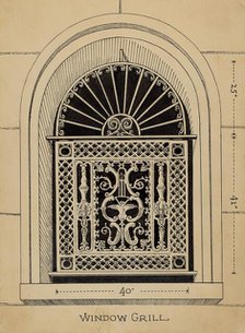 Window Grille, 1935/1942. Creator: Lucien Verbeke.