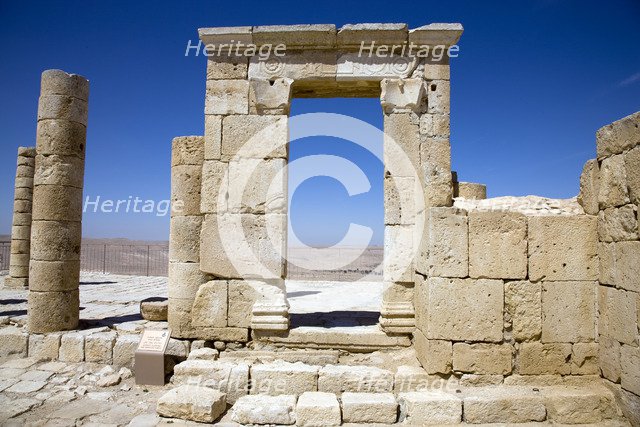 A Nabataean temple, Avdat, Israel. Artist: Samuel Magal