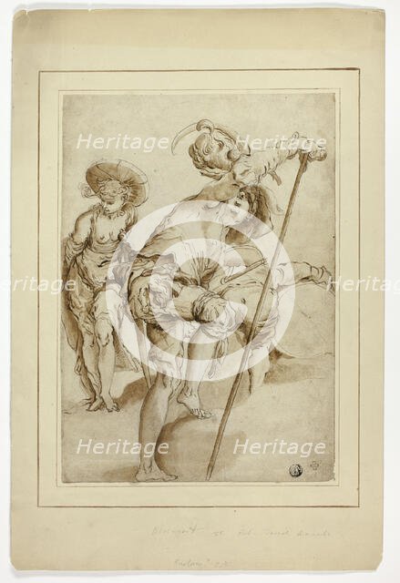 Saint Catherine with Two Men, n.d. Creator: Abraham Bloemaert.