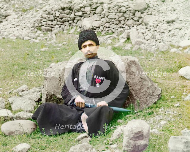 Dagestani types, between 1905 and 1915. Creator: Sergey Mikhaylovich Prokudin-Gorsky.