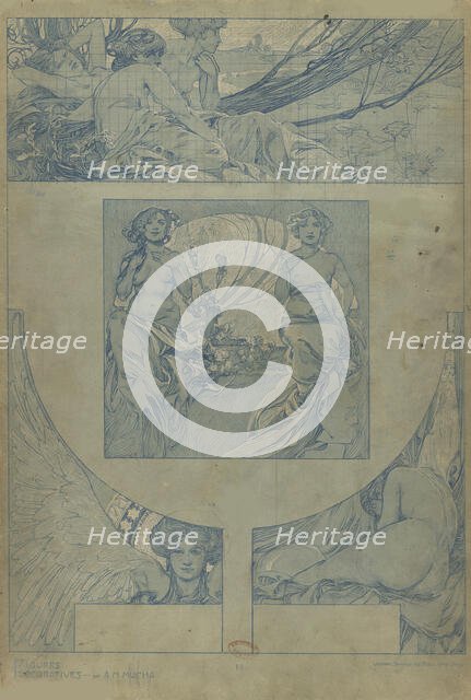 Figures décoratives, 1902. Creator: Mucha, Alfons Marie (1860-1939).