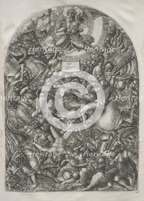 The Apocalypse: The Angel in the Sun Calling the Birds of Prey, 1546-1556. Creator: Jean Duvet (French, 1485-1561).