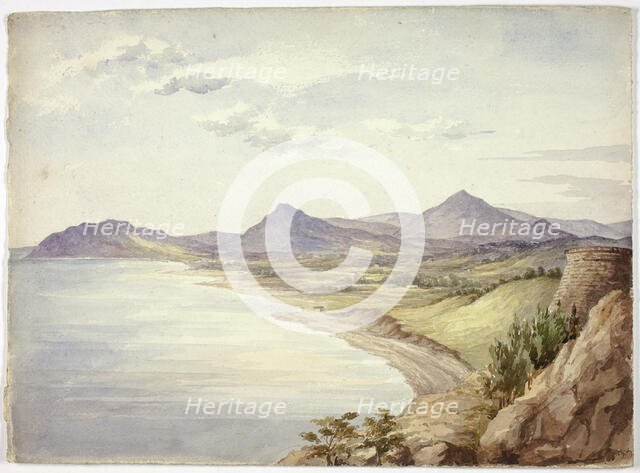 Victoria Castle and the Val of Shanganagh, Dún Laoghaire, 1843. Creator: Elizabeth Murray.