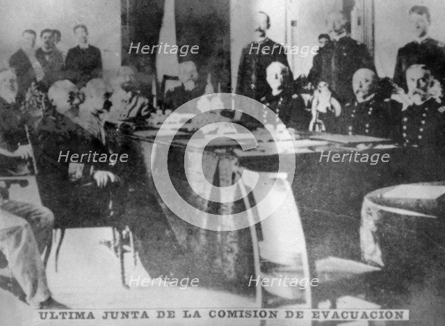Last meeting of the evacuation commission, (1898), 1920s. Artist: Unknown