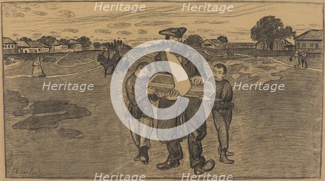 Child's Funeral in Russia, 1906/1907. Creator: Ernst Barlach.