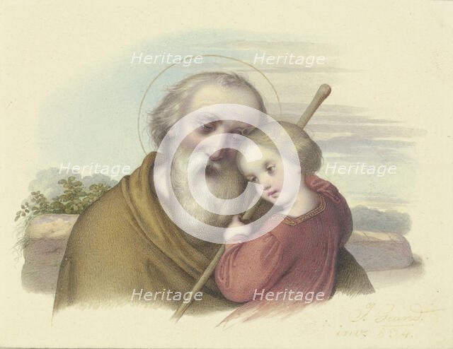Saint Joseph with the Christ Child. Creator: Johann Grund.