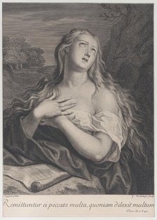 The penitent Mary Magdalene in the wilderness, 1682-1757. Creator: Gaspard Duchange.