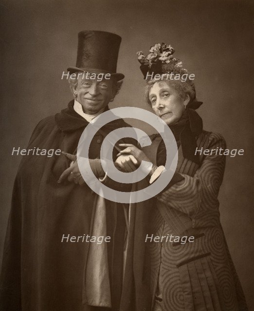 American actors James Lewis and Ann Gilbert in 'A Night Off', 1886. Artist: Barraud