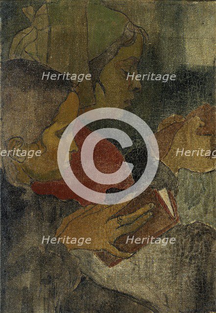 'Breton peasant women at mass', 1890s. Artist: Armand Seguin