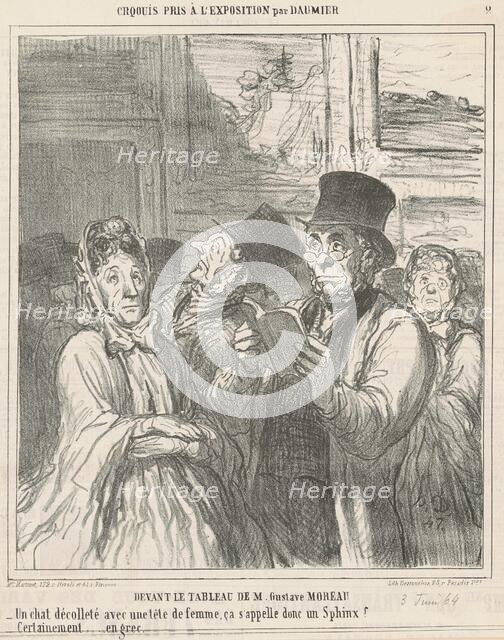 Devant le tableau de Monsieur Gustave Moreau, 19th century. Creator: Honore Daumier.