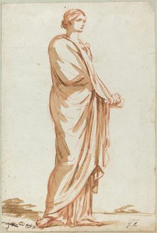 Roman Statue of a Standing Woman. Creator: Jacques-Louis David.