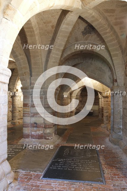 Crypt, the Collegiate Church of St Mary, Warwick, Warwickshire, 2010.