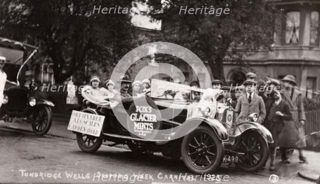 Car advertising Fox's Glacier Mints, Carnival, Kent, 1923. Artist: Unknown