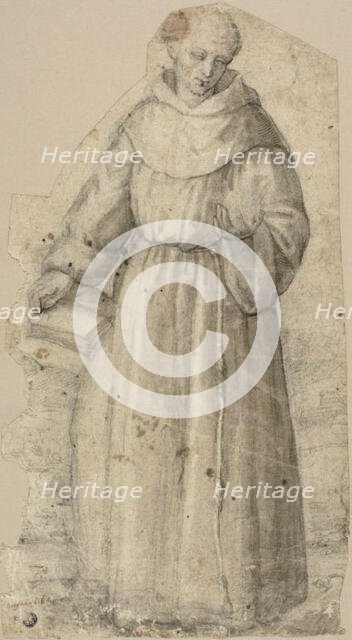 Saint Anthony of Padua (recto); Standing Monk (verso), 1540/75. Creator: Unknown.