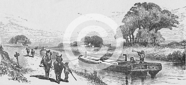 'Grain-Boat on the Erie Canal', 1883. Artist: Unknown.