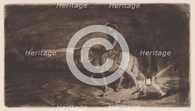 The Cavalier, 1848. Creator: Charles Emile Jacque.