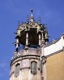 Dome of 'La Rotonda' building in the Tibidabo Avenue, Barcelona.