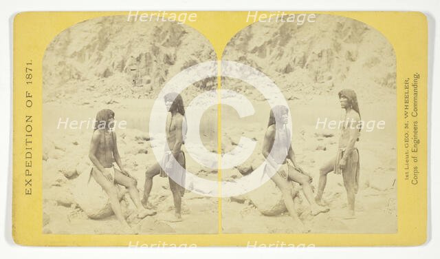 Types of Mojave Indians. This tribe inhabits the region of the lower Colorado, or western..., 1871. Creator: Tim O'Sullivan.