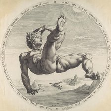 Icarus, from The Four Disgracers, 1588., 1588. Creator: Hendrik Goltzius.