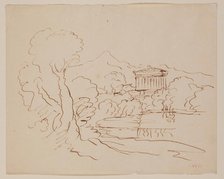 Landscape with Greek Temple, c1820-1848. Creator: Thomas Cole.