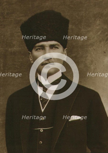 Portrait of Mustafa Kemal Atatürk, 1923. Creator: Anonymous.
