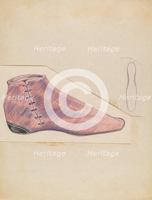 Woman's Shoe, 1935/1942. Creator: Melita Hofmann.