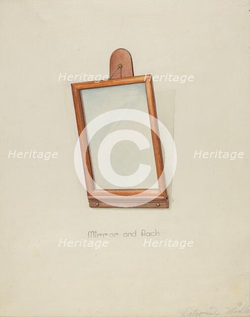 Shaker Looking Glass and Rack, 1935/1942. Creator: Victor F. Muollo.