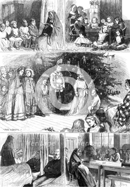 Christmas at Nazareth House, Hammersmith, 1874. Creator: Unknown.