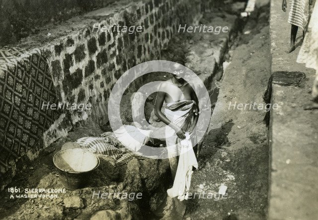 A washerwoman, Sierra Leone, 20th century. Artist: Unknown