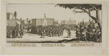 Recruitment of Troops, plate two from The Large Miseries of War, n.d. Creator: Gerard van Schagen.