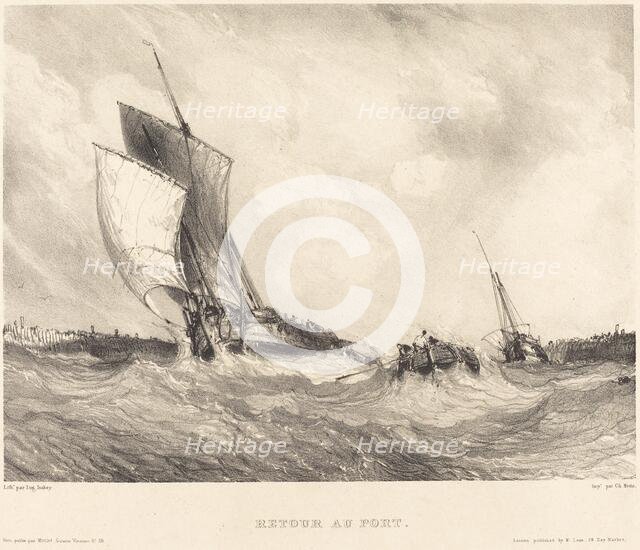 Retour au port, 1833. Creator: Eugene Isabey.