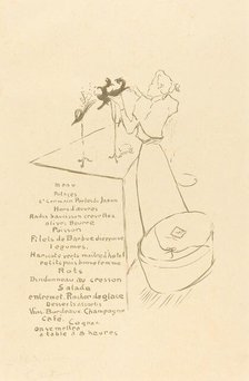 The Milliner (La Modiste - Renée Vert), 1893. Creator: Henri de Toulouse-Lautrec.