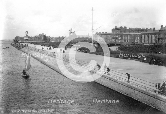 Southport Promenade, Lancashire, 1890-1910. Artist: Unknown