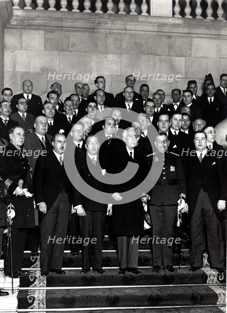 Francesc Macia, President of the Generalitat de Catalonia, along with other political figures.
