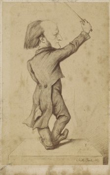Richard Wagner as Conductor. Caricature, 1863.